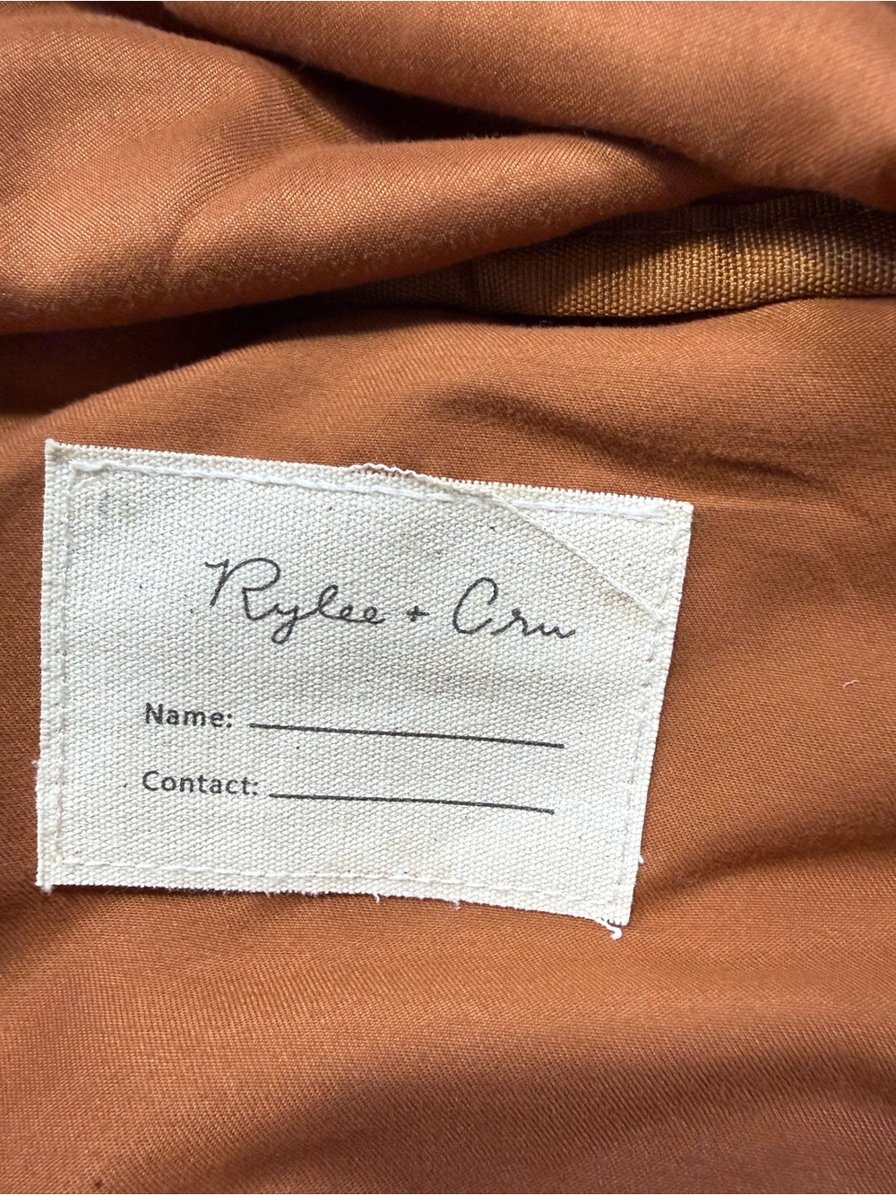 Rylee + Cru Tan Checkered Plush Mini Backpack Tote - Picture 7 of 9